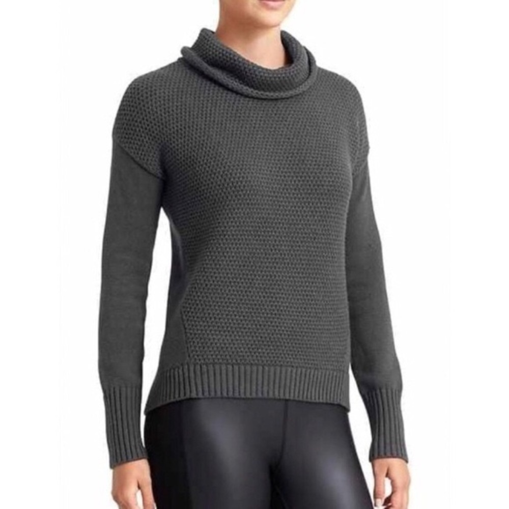 Athleta Breckenridge Gray Cowl Neck Sweater